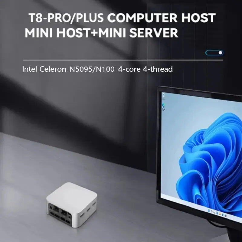 FIREBAT T8 Pro Plus Mini PC Intel Celeron N5095 N100 Настольный игровой компьютер 8 ГБ 16 ГБ 256 ГБ 512 ГБ DDR4 DDR5 WIFI5 BT4.2