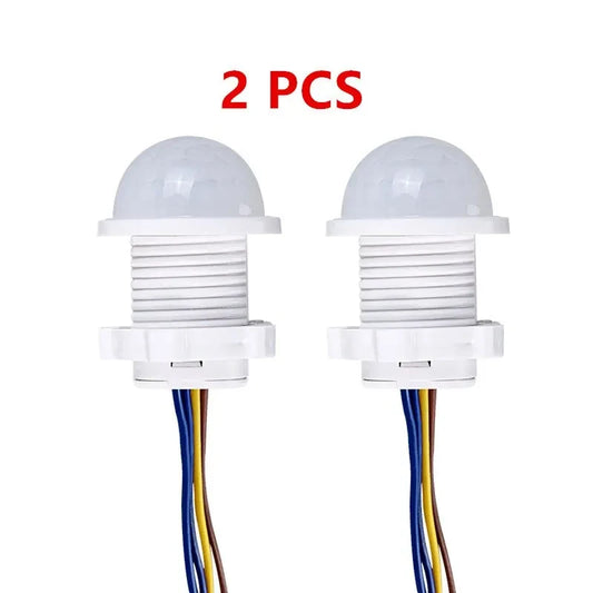 2PCS Smart PIR Sensor Detector Switch 110V 220V Human Body Infrared Motion Sensor Indction Auto On Off Light Switches