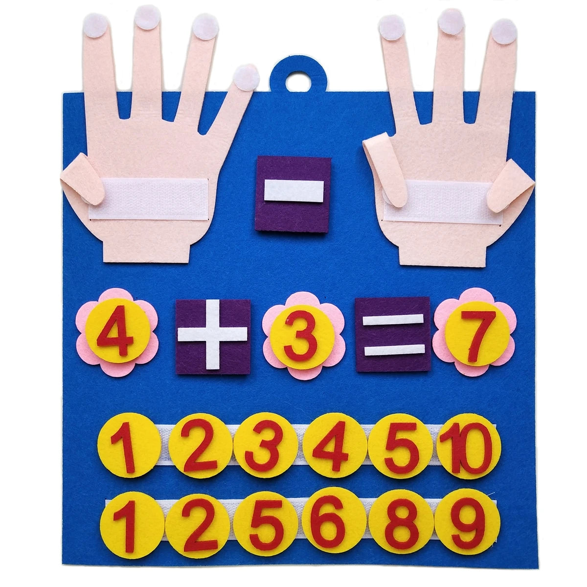 Kid Felt Finger Numbers Math Toy Montessori Toys Children Counting Early Learning For Toddlers Intelligence Develop 30*30cm