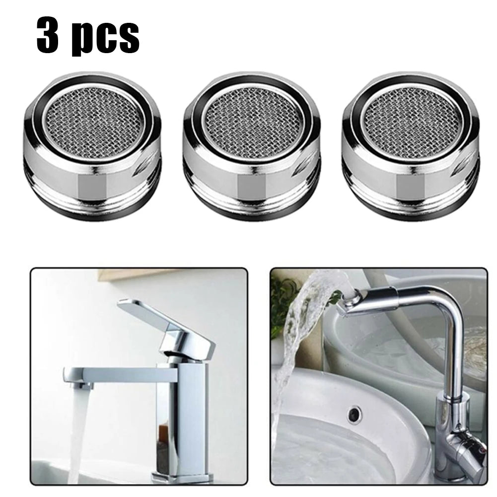 3pcs Brass Water Saving Faucet Tap Aerator Replaceable Filter Mixed Nozzle 24mm Thread Bathroom Faucet Bubbler Bathroom Parts