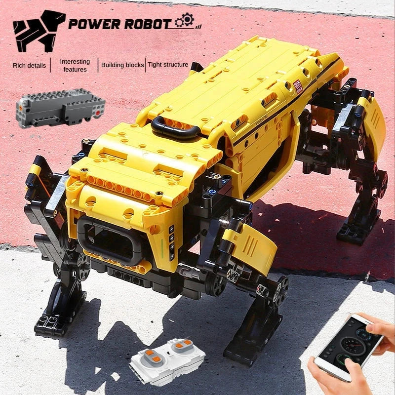 936PCS RC Power Robot Dog Building Blocks 15066 Технические игрушки-роботы Моторизованные Boston Dynamics Big Alpha Dog Model Bricks Подарки