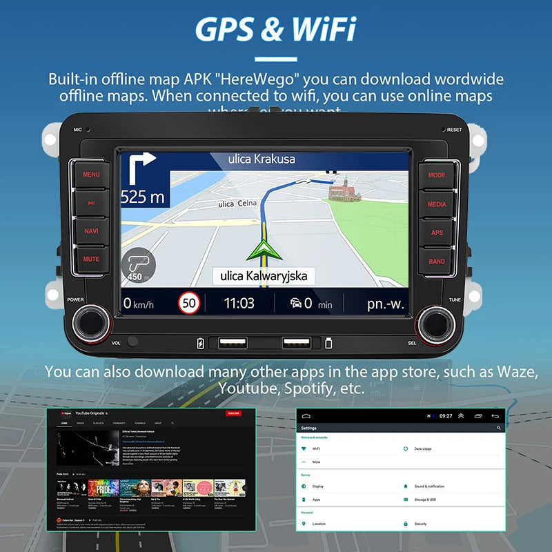 Android13 2 Din Car Radio для VW Volkswagen Golf 5 6 Passat B6 Jetta MK5 MK6 Autoradio Multimedia Player Car Intelligent Systems