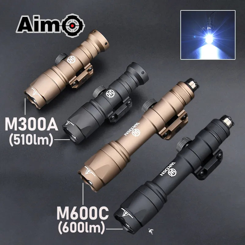 WADSN Airsoft Surefir M600C M600 M300 Tactical Scout Light AR15 Rifle Weapon Flashlight LED Hunting Spotlight SF M300A Gun Lamp