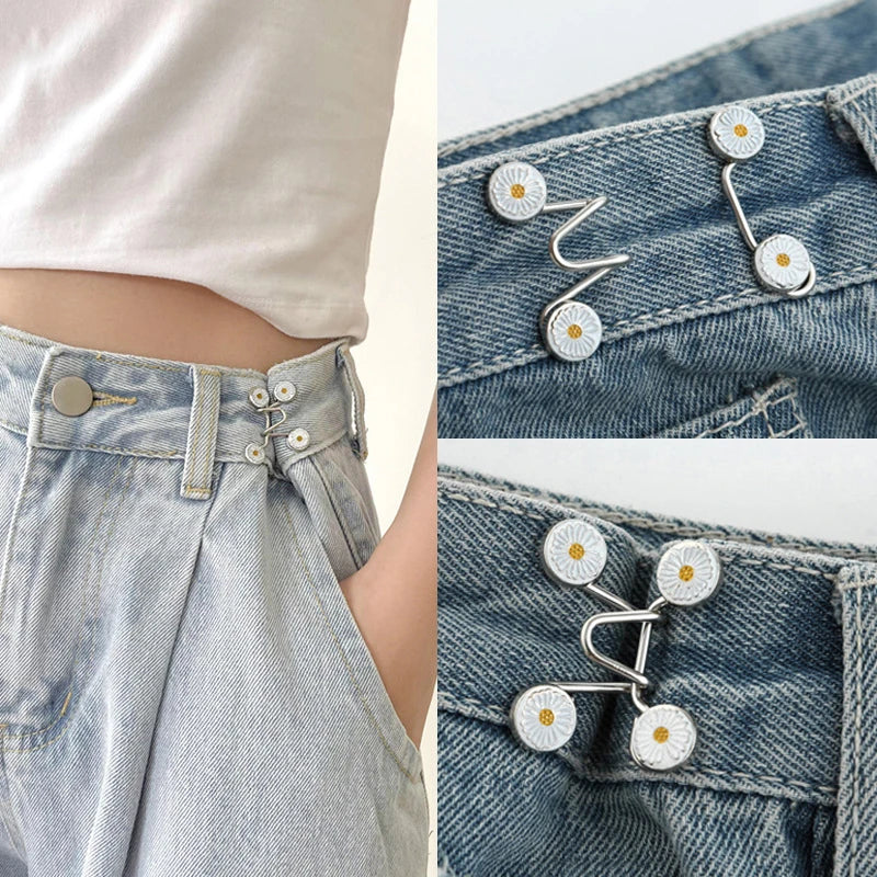 Women Skirt Pants Jeans Adjustable Waist Clip Metal Pins Clothing Accessories Sewing Women's Brooch Set Tighten Waist Brooches