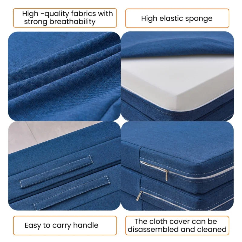 Single Memory Foam Folding Mattress Foldable Tatami Yoga Mat for Floor Sleeping School Office Lunch Break Portable Mattresses