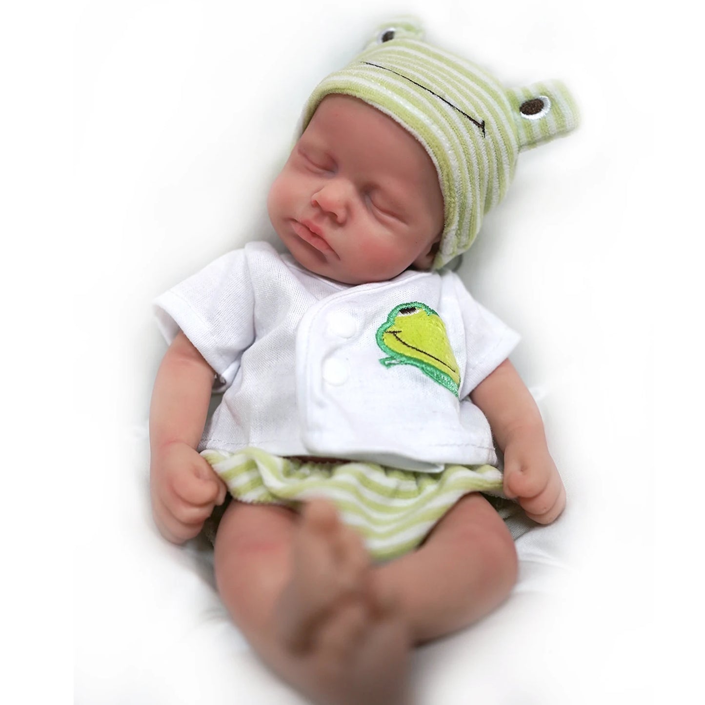 12" Boy Micro Preemie Full Body Silicone  Baby Doll Lifelike Mini Reborn Doll Surprice Children Anti-Stress My Melody