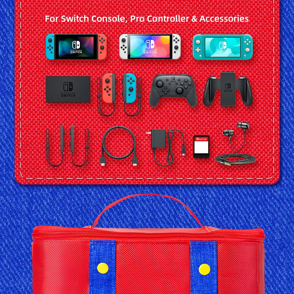 Large Carrying Protective Case for Nintendo Switch OLED Console Pro Controller Travel Storage Bag Case For Switch Accessories