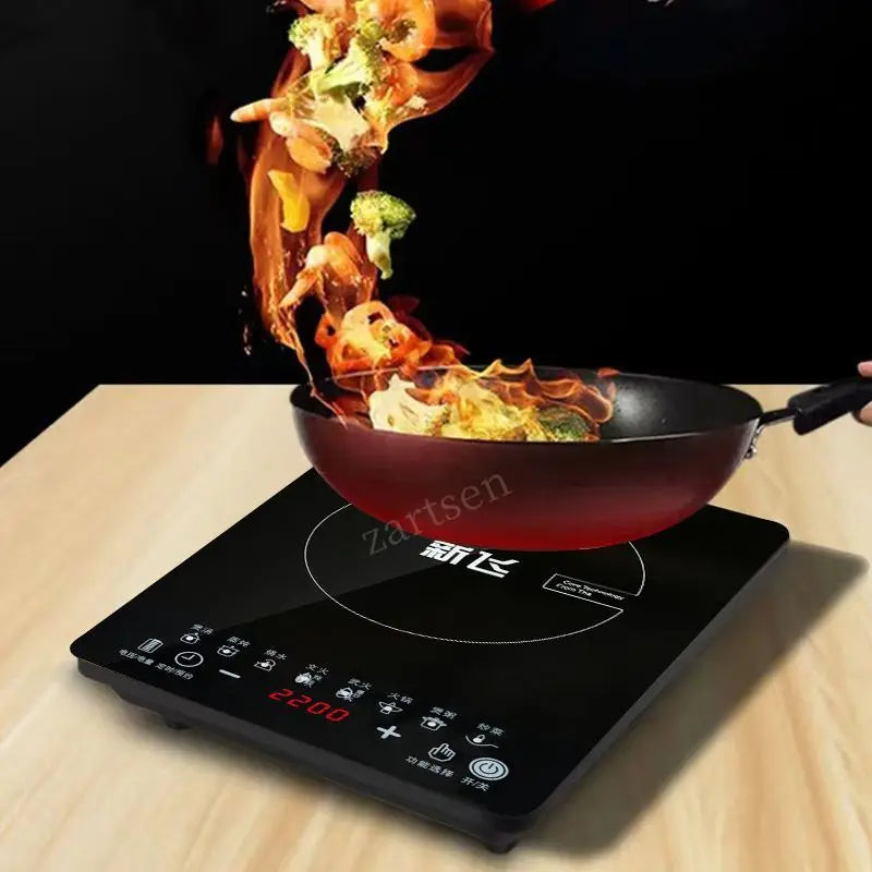 Electric Magnetic Induction Cooker Household Waterproof Small Hot Pot Heating Stove Touchpad Stir-fry Dish Cooking Oven