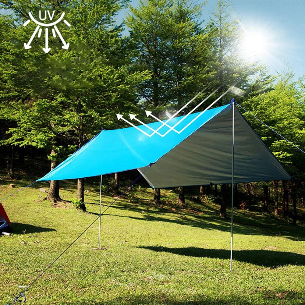 Tent Tarp Rain Sun Shade Hammocks Shelter Camping Survival Sun Shelter Picnic Awning Cover Waterproof Out Hiking Accessories