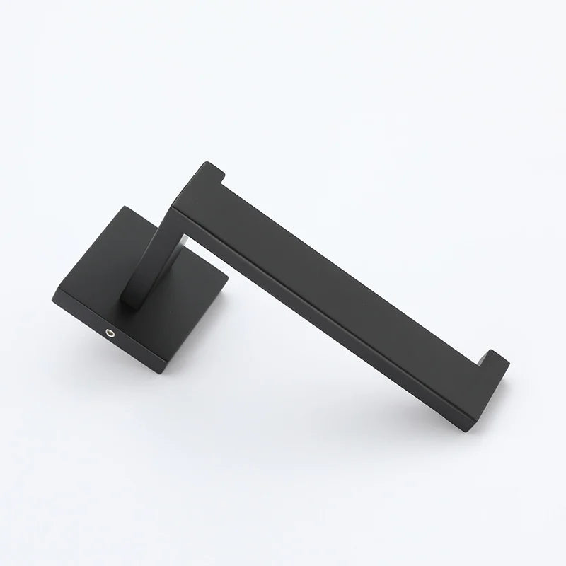 Bathroom Hardware Set Accessories Matt Black Shelf Robe Hook Hanger Towel Rail Bar Rack Tissue Paper Holder Stainless Steel