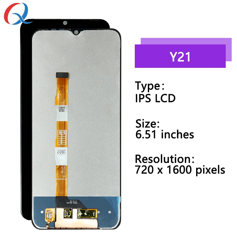 شاشة LCD أصلية لهاتف Vivo Y21 Y21s LCD لشاشة Vivo Y21 Y21s شاشات LCD للهاتف المحمول لاستبدال شاشة Vivo Y21