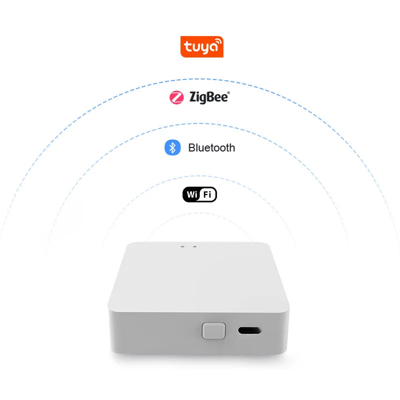 بوابة Tuya متعددة الأوضاع ZigBee Bluetooth Hub للأجهزة المنزلية الذكية اللاسلكية مع جهاز التحكم عن بعد ودعم Alexa وGoogle Home