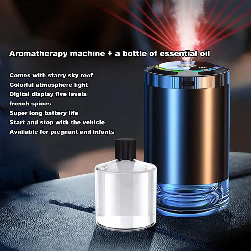 5 Modes Scent Air Car Aroma Humidifier Auto Odor Eliminator Air Freshener Diffuser Car Electrical Appliances For Home Office