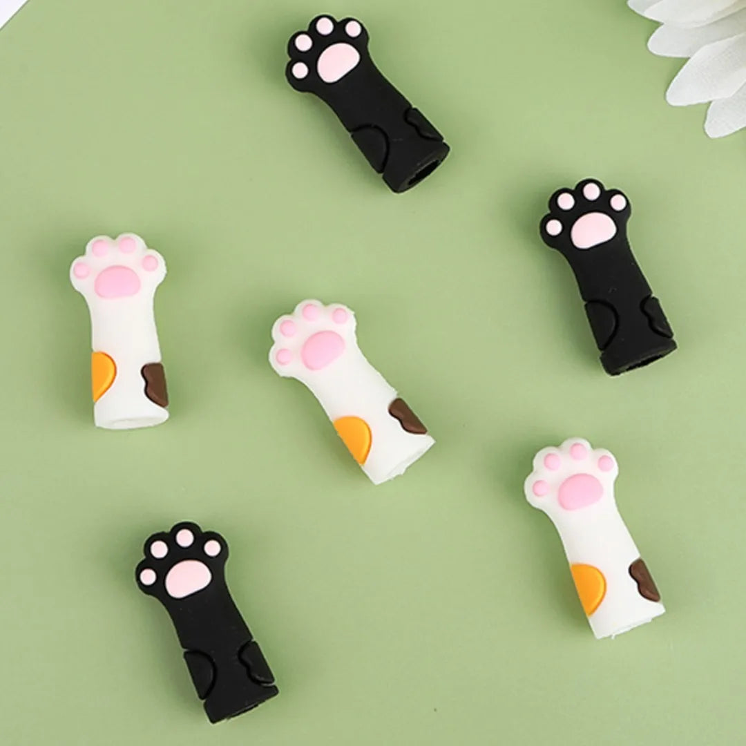 3Pcs/Set Kawaii Cat Pencil Cap Cartoon Silicone Pen Topper Covers For Kids Cute Pencil Extender Stationery School Supplies